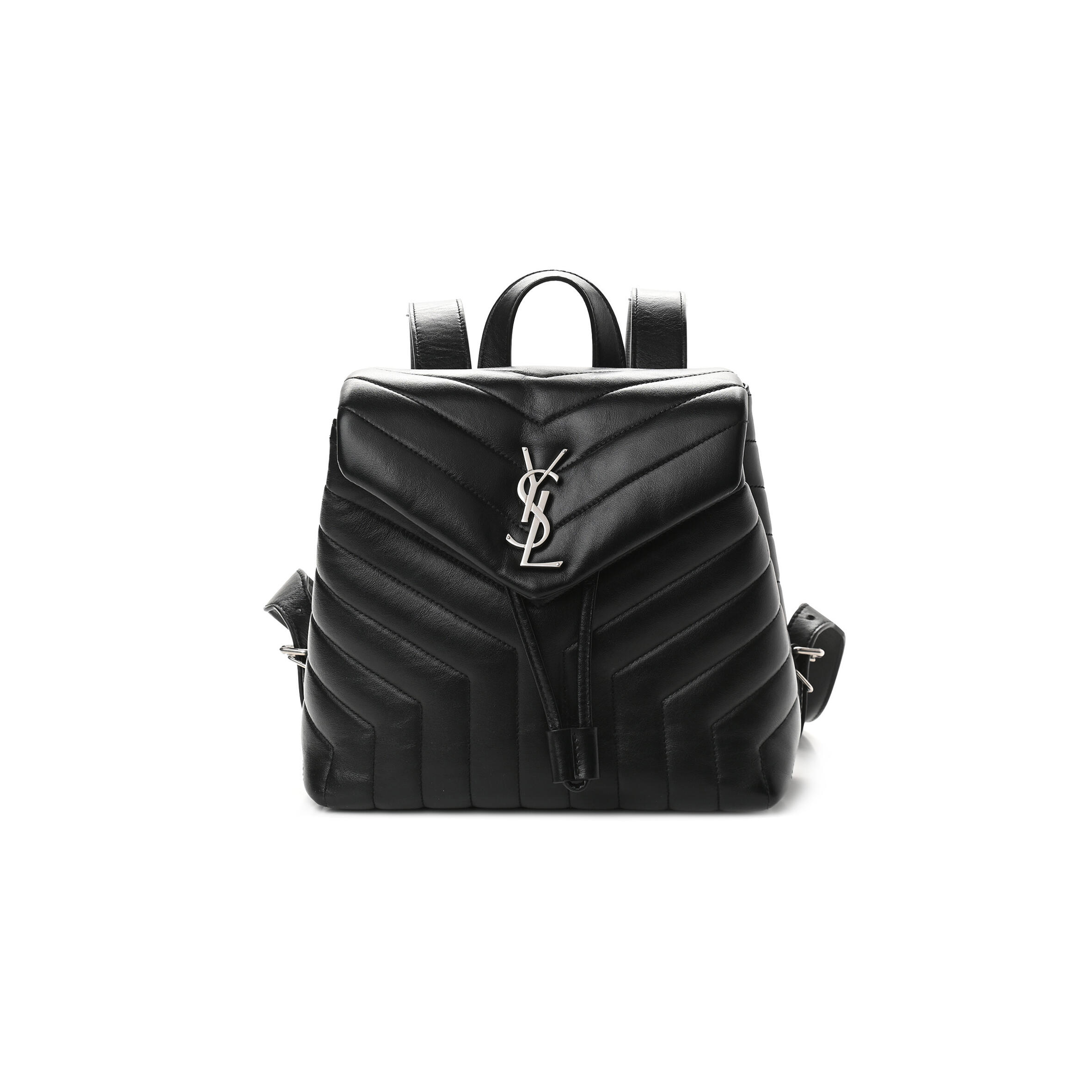 Y51 LOULOU SMALL BACKPACK BLACK IN QUILTED LEATHER 516272909633 (26*22*11cm) Master Quality